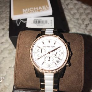Michael Kors Rose Gold/White Watch